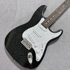 Black Sparkle ST  Electric Guitar SSS Pickups  White Pearl Pickguard 22F solid — photo 2