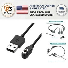 3.3ft Magnetic USB Charger for Shokz OpenRun, OpenComm, Pure Copper Design