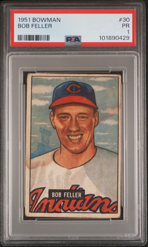 Bob Feller #30 1951 Bowman card