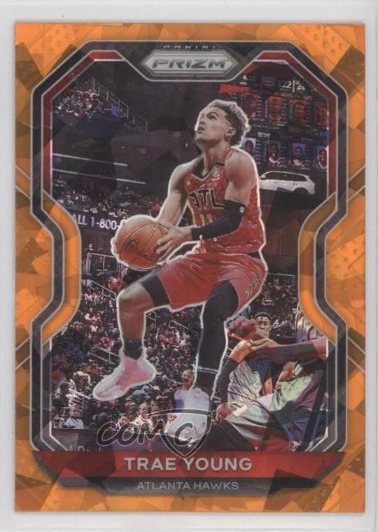 2020-21 Panini Prizm Orange Ice Prizm Trae Young #64 0if0