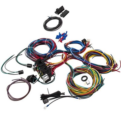 Universal Wire Harness Kabel Kabelbaum Kit  21 Sicherung 12V Straßen Verkabelun