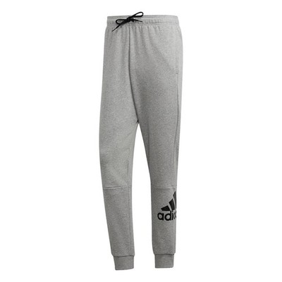 adidas MH Badge of Sport Mens Cuffed Sweat Pants Sz S Grey
