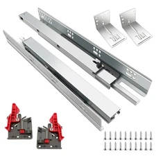 4Pair 8PCS Undermout Drawer Slides 12  Inch Bottom Mount Soft Close D...
