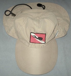 Scuba Divers Legionnaire Neck Flap Sun Hat Khaki With Embroidered Scuba Logo