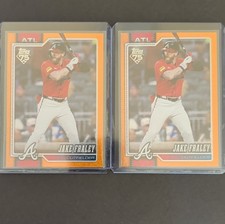 2 Card Lot - 2026 Topps Series 1 Jake Fraley Orange Sand Glitter /25