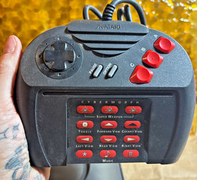 1990s Atari Jaguar Console in Original Box w/ Controller, Adapters, Cords, Games