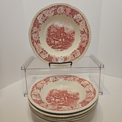 VTG Historical America Homer Laughlin Soup Bowl Ponce De Leon Florida Set of 6