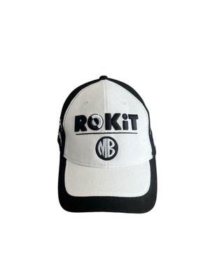 Neu Rokit MB Baseball Cap Motorsport schwarz weiß One Size bestickt 