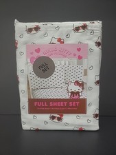 4 piece Sanrio Hello Kitty  Heart Full Sheet Set 100 Cotton