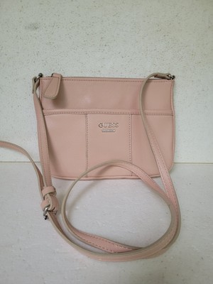 GUESS Women's Crossbody Bag Laine Mini Style Purse Pink 9x6 in 