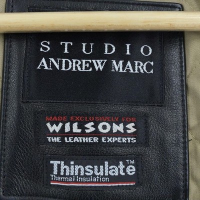 wilsons studio andrew marc”本革レザー jacket 古着 ANDREW MARC WILSONS シンサレート 着脱ライナー付き レザー
