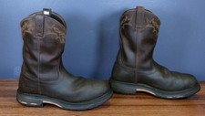 Mens ARIAT Workhog Pull On H2O Composite Toe Brown Leather Work Boots 11.5 EE