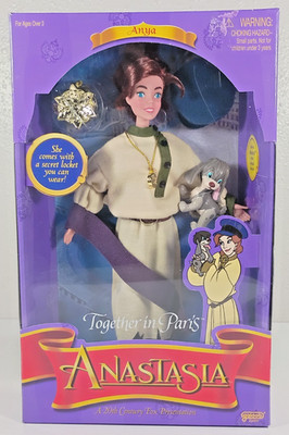 Anastasia Together in Paris Anya Doll w/Pooka NRFB 20th Century Fox Galoob 1997.