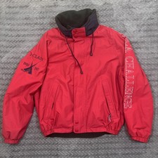 Vintage Nautica Outdoor Jacket XL Windbreaker Challenge Red Sailing Embroidered