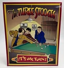 Vintage The Three Stooges Metal Tin Sign It's Our Turn Billiards Retro