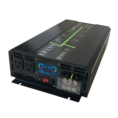 2000W Off Grid Pure Sine Wave Power Inverter 12V/24V DC to 110V 120V AC US Stock
