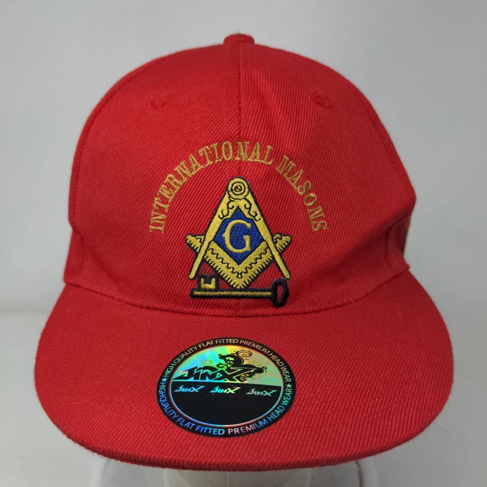 Gorra International Masons Snapback roja talla única bordada con etiquetas Jinx Foto 2 de 4