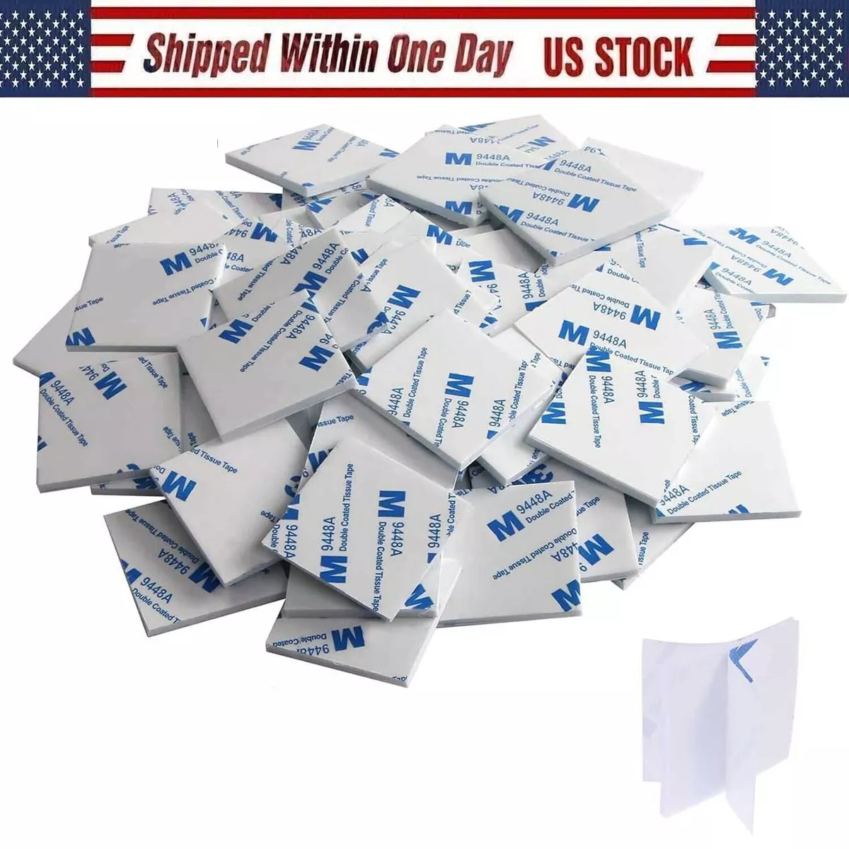 Double sided self clearance adhesive pads