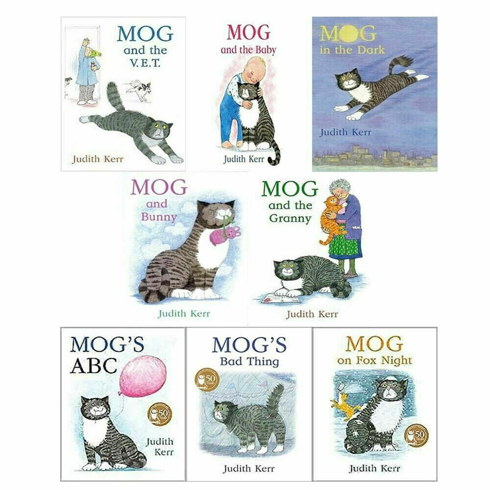 Judith Kerr  Mog The Cat Books Series 8 Books Collection Set (Baby,ABC,Dark,Fox