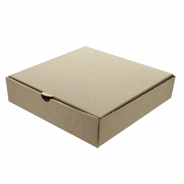 Deli Supplies 10 x Plain Brown 7"" Pizza Box Takeaway Packing Postal Box