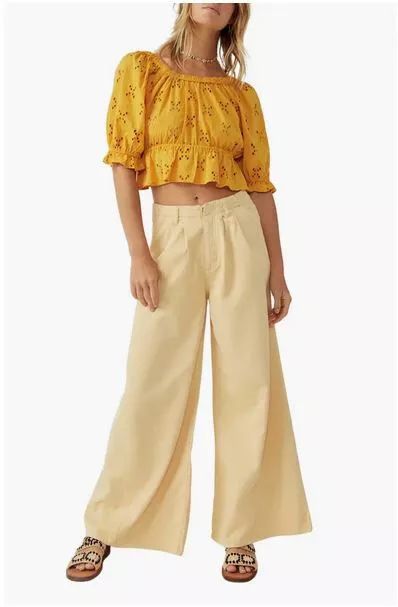 Pants FAY Woman color Yellow Cream