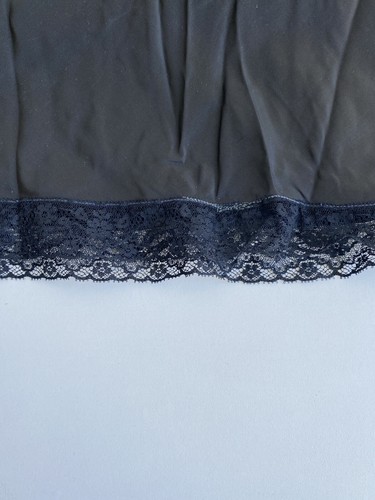 Vintage 40s 50s S Full Slip Dress Lace Black - Picture 9 of 14