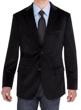 Salvatore Exte Mens Two Button Sport Coat Suit Jacket Modern Fit Velvet