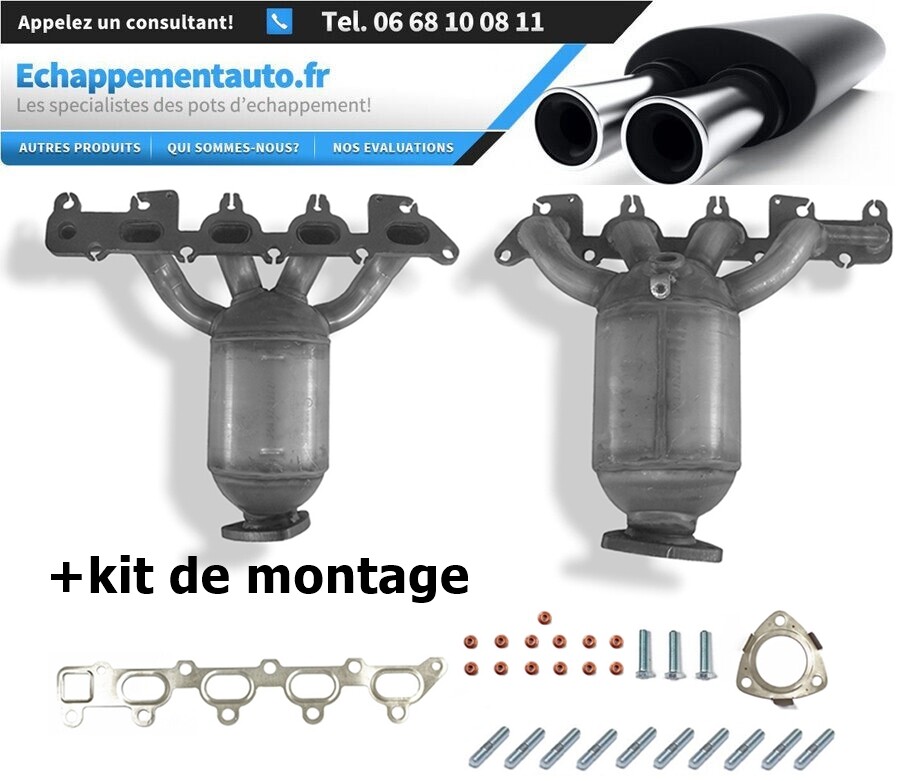 Catalyseur Saab 9-3 II et Opel 1.8i pour restauration de ligne d'échappement