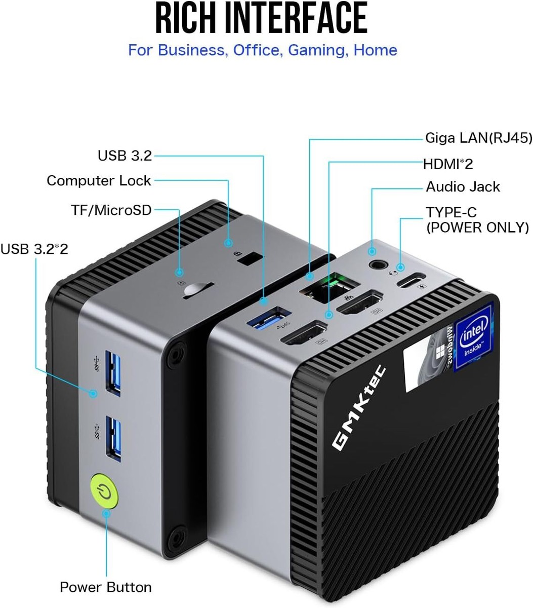 GMKtec Mini PC N97 Preinstalled Windows 11 Pro, G5 Micro