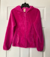 FADED GLORY Girls' Size XL 14-16 Pink Fleece Coat With Hood