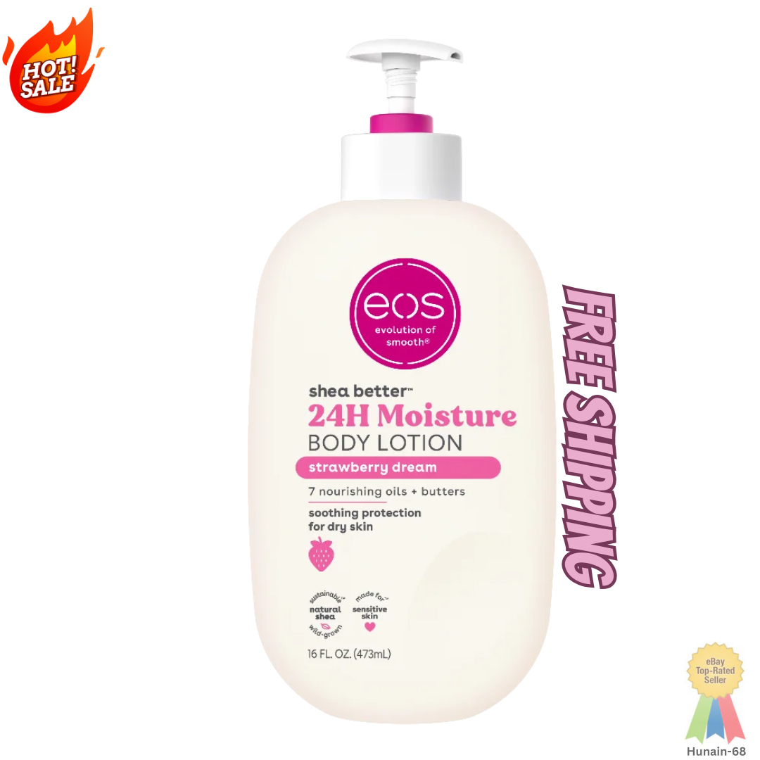 eos Shea Better Body Lotion for Dry Skin Strawberry Dream 16 fl oz