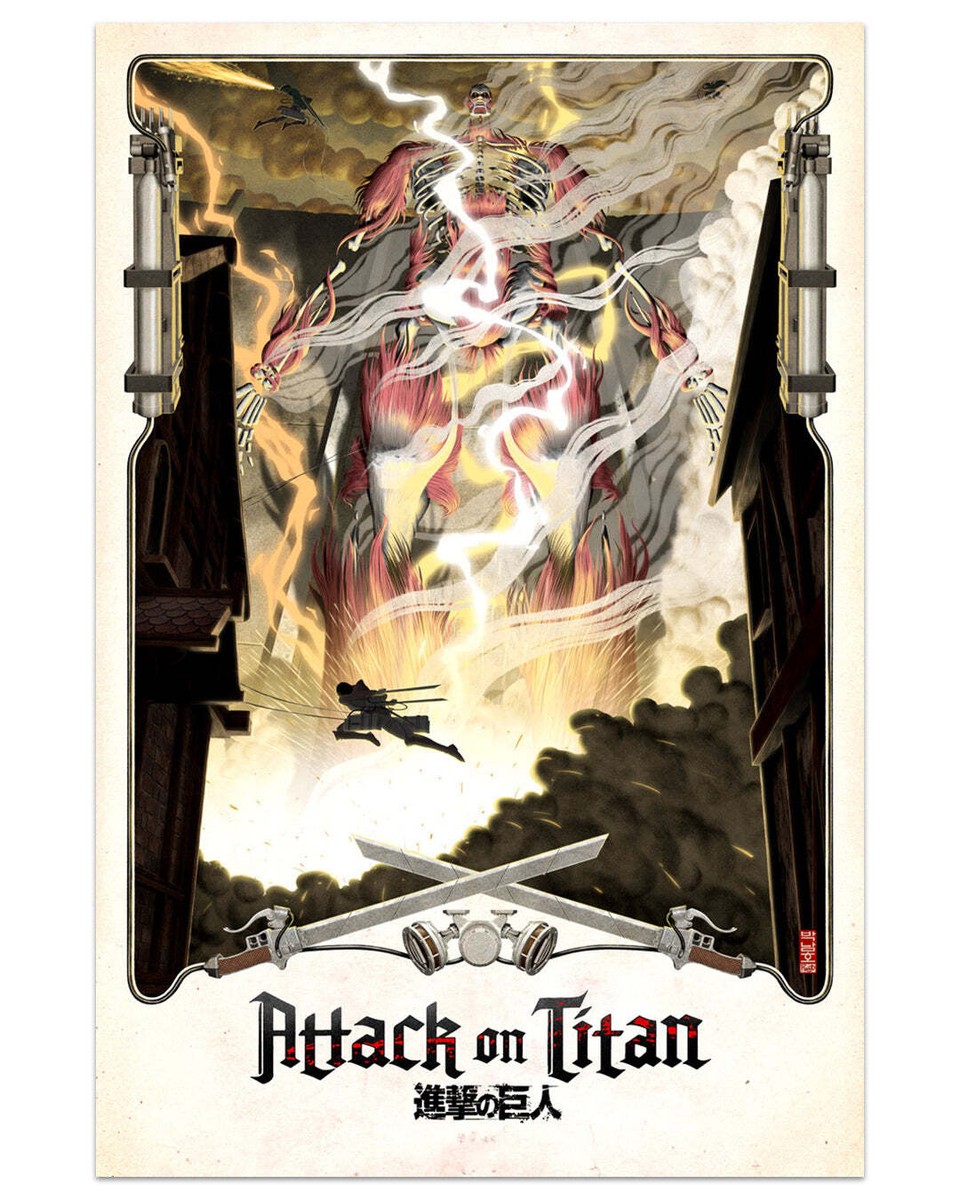 Attack on Titan by Jason Raish Ltd Edition x/100 Poster Print