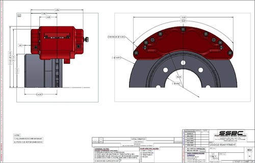 Kit de pinza trasera de 8 pistones Ram 2500/3500 SSBC Barbarian 09-18 (transparente; sin rotores) - Imagen 4 de 4