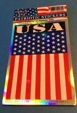 United States Of America USA US Flag Logo 3  X 4  Decal Sticker Made In USA