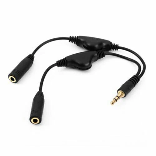 CY 3.5mm Male to 2 Female Headphone Mic TRRS Y Splitter Adapter AUX Sound Sound - Image 2 of 4