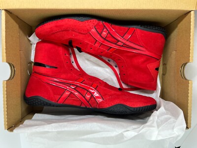 O(XL)サイズ asics ASL01S レッド asics Boxing Wrestling Shoes Red Red Line Black 1083A001 EX