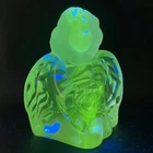Vtg Glow Fenton Angel Bust Figurine Art Glass Satin Head 3.5" Paperweight EVC