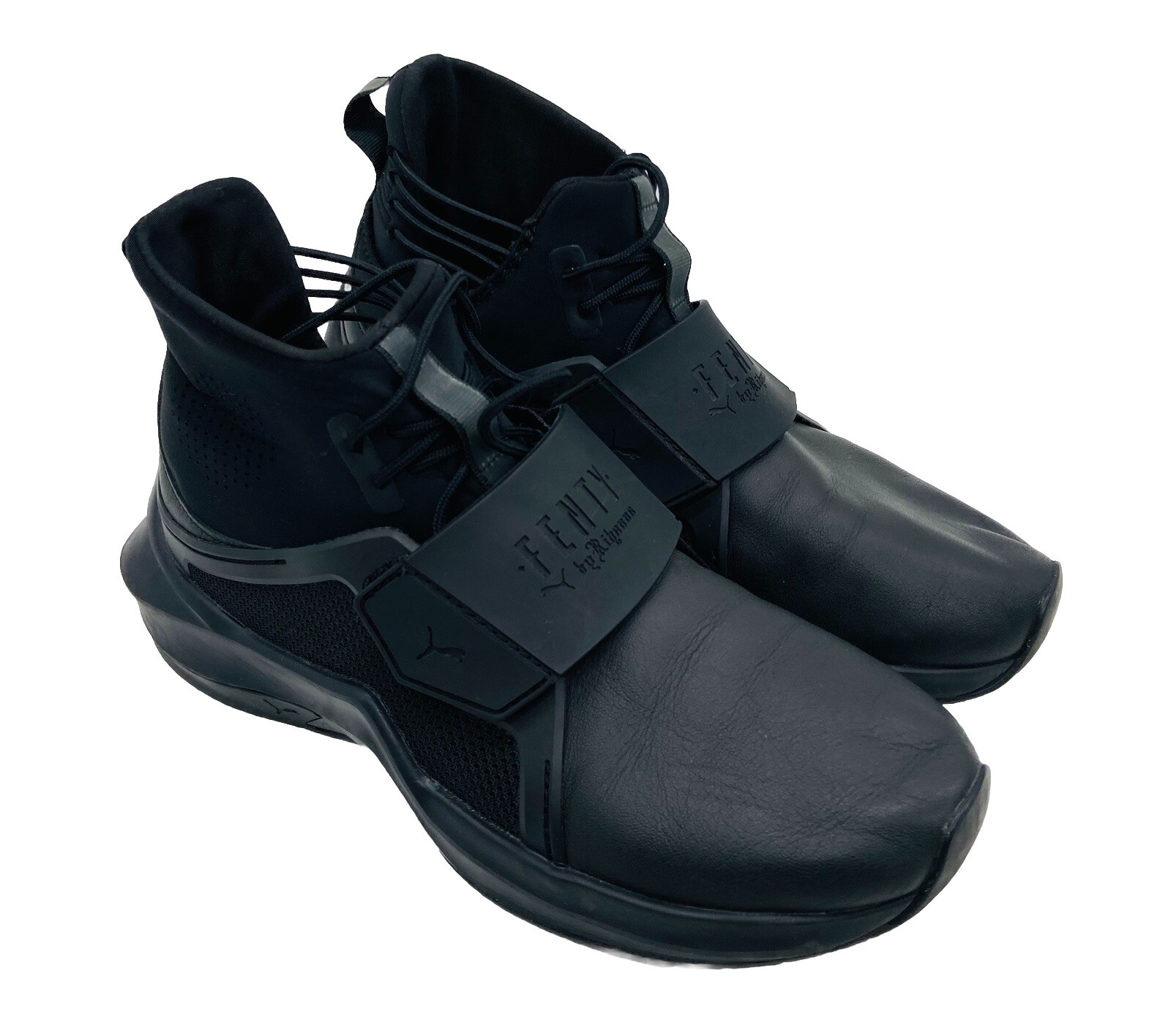 Puma Fenty by Rihanna Women's Ignite Black Lace-Up Trainers; 7