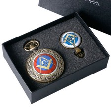 Orologio da tasca massonico retrò massonico G massoneria collana catena migliori set regalo