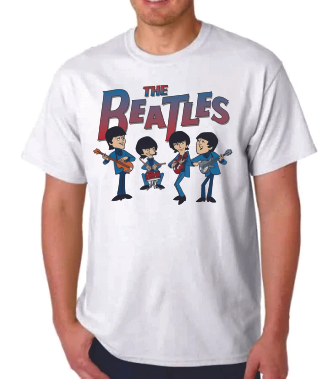 THE BEATLES SATURDAY MORNING CARTOON T-SHIRT version 3