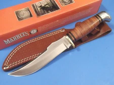 MARBLES MR397 SKINNER Stacked Leather fixed blade knife 9 7/8" overall NEW!