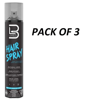 L3 Level 3 Hair Spray - Long Lasting and Strong Hold Hair Spray - PACK OF 3