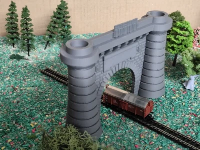 HPH3D Sehr schönes Tunnelportal mit Säulen, Spur H0, TT, N verschiedene Farben