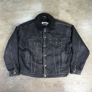 black faded jean jacket
