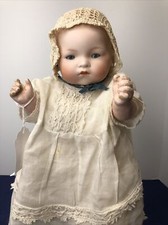 13.5” Antique German Dream Baby AM Armand Marseille Doll Compo Body SL Eyes #o