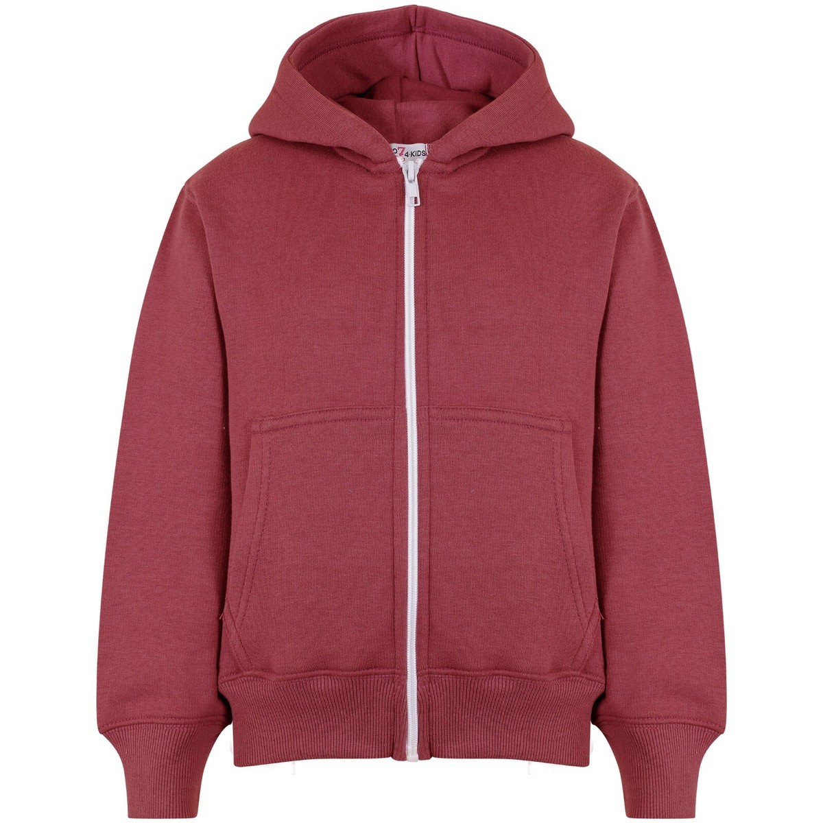 Hoodie Wine Colored Fleece Jacket Burberry Fleece Lined Hooded
