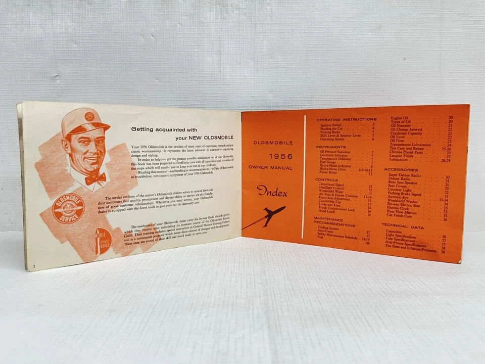 Oldsmobile 88 1956, 98 original manual del propietario y política de servicio Foto 2 de 4