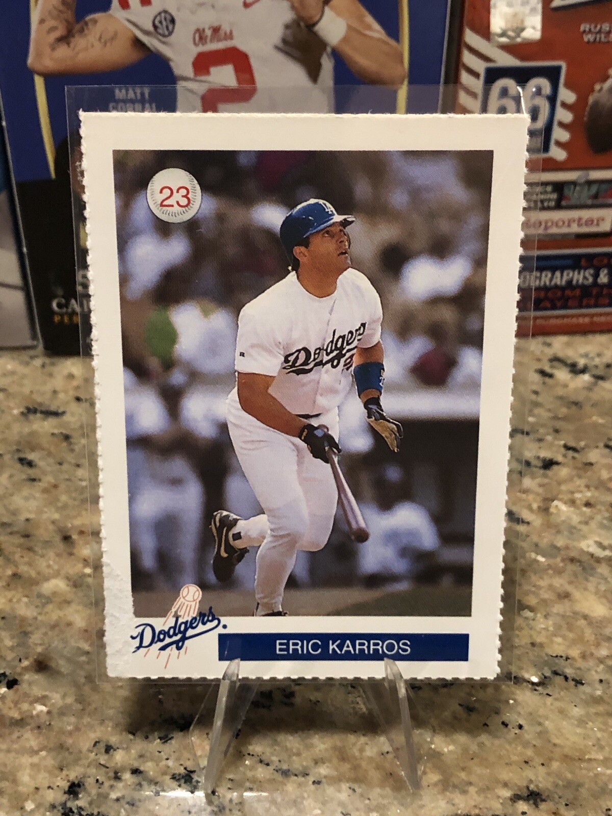 Los Angeles Dodgers DARE/ LAPD Team Issued Card Eric Karros #23 1995 The Choices