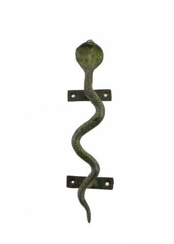 Poignée de Porte Serpent Cobra en Laiton Fabrication Artisanale   1848 E11 - Photo 1/1