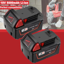 2x For Milwaukee 18v M18 Lithium 5.0 AH Extended Capacity Battery 48-11-1860